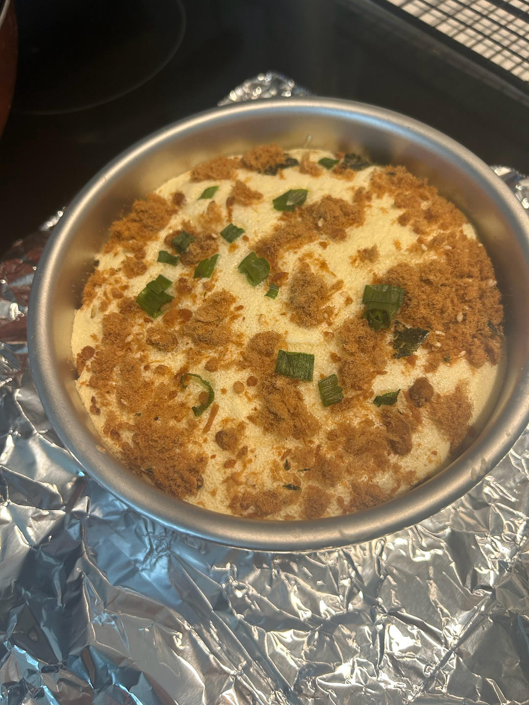 香葱肉松爆浆蛋糕