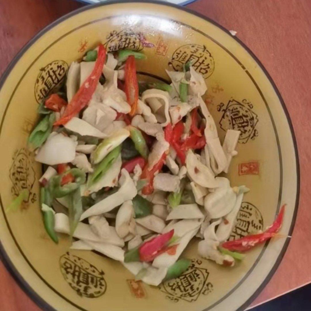青椒炒豆皮