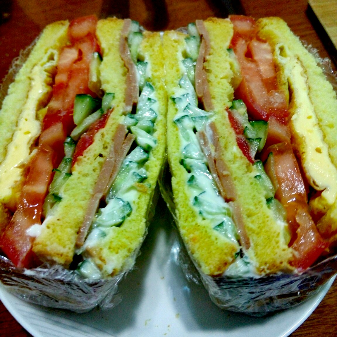 如何做超厚的沼三明治~详细tip！牛油果鸡蛋午餐肉三明治~