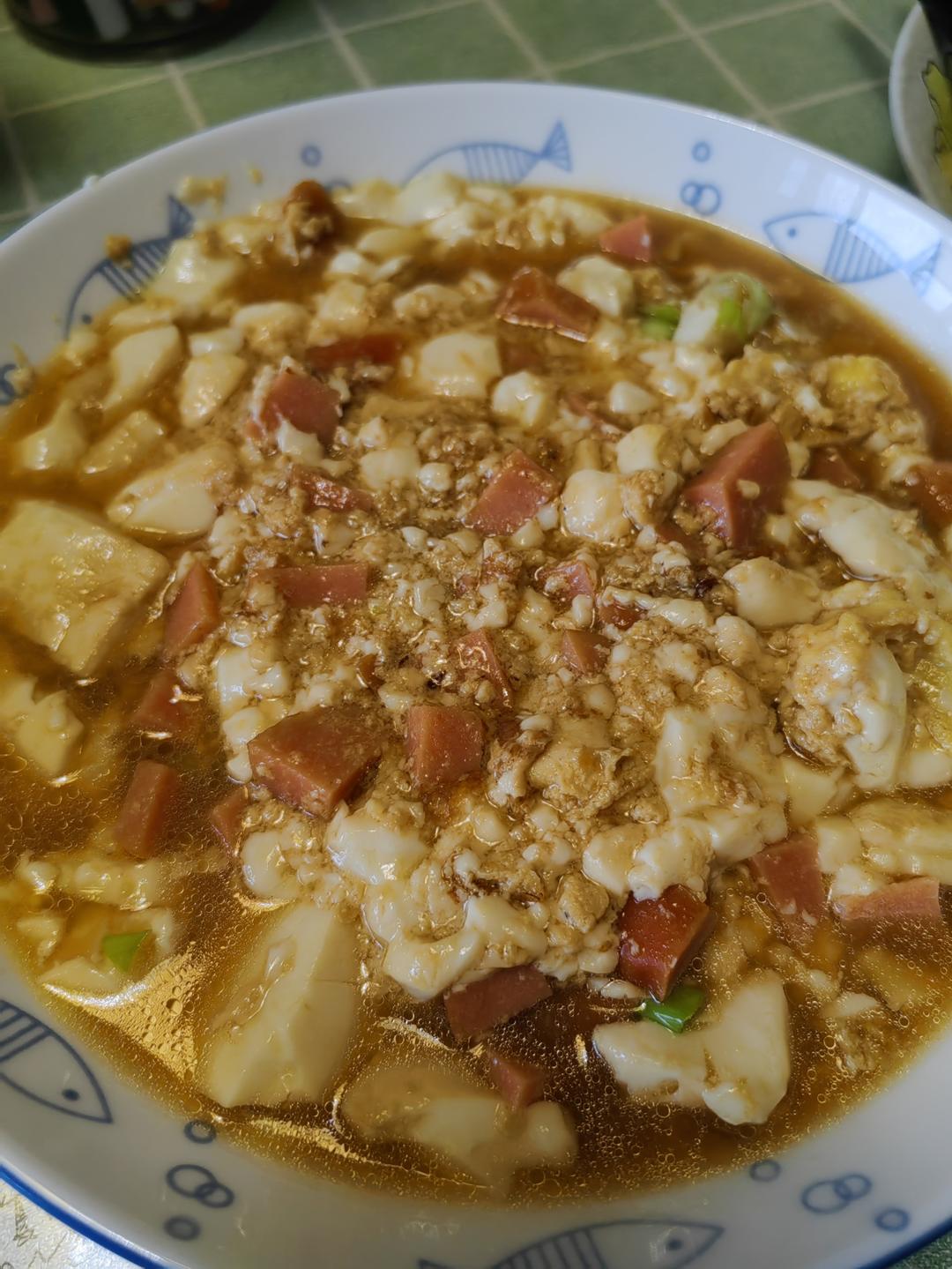 鸡蛋内酯豆腐