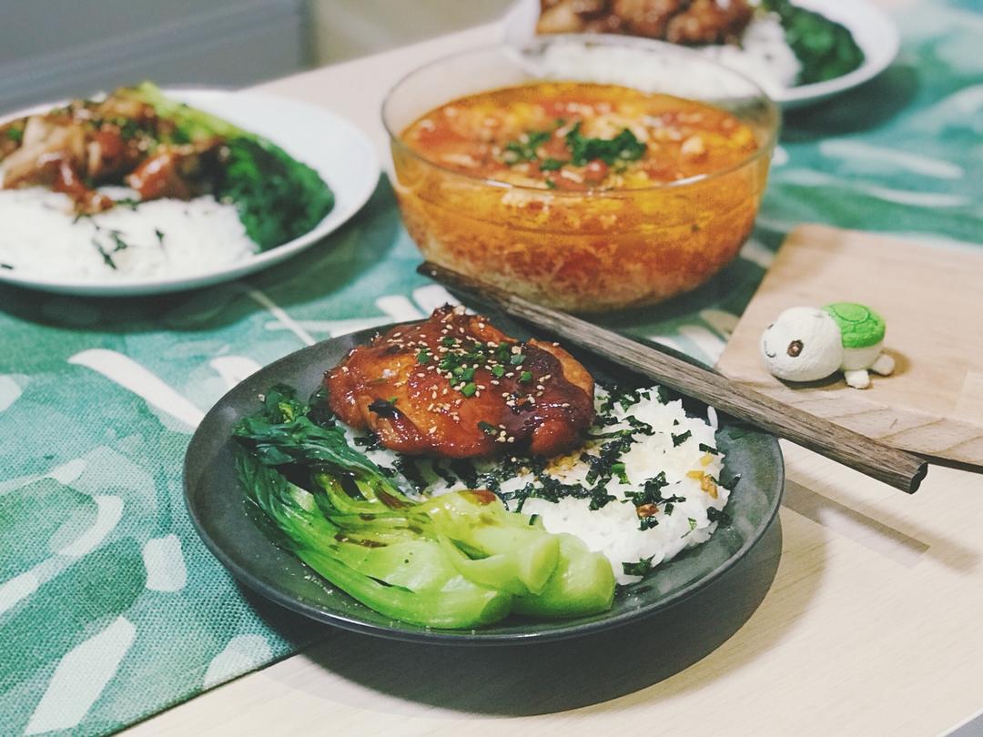 【照烧鸡腿饭】