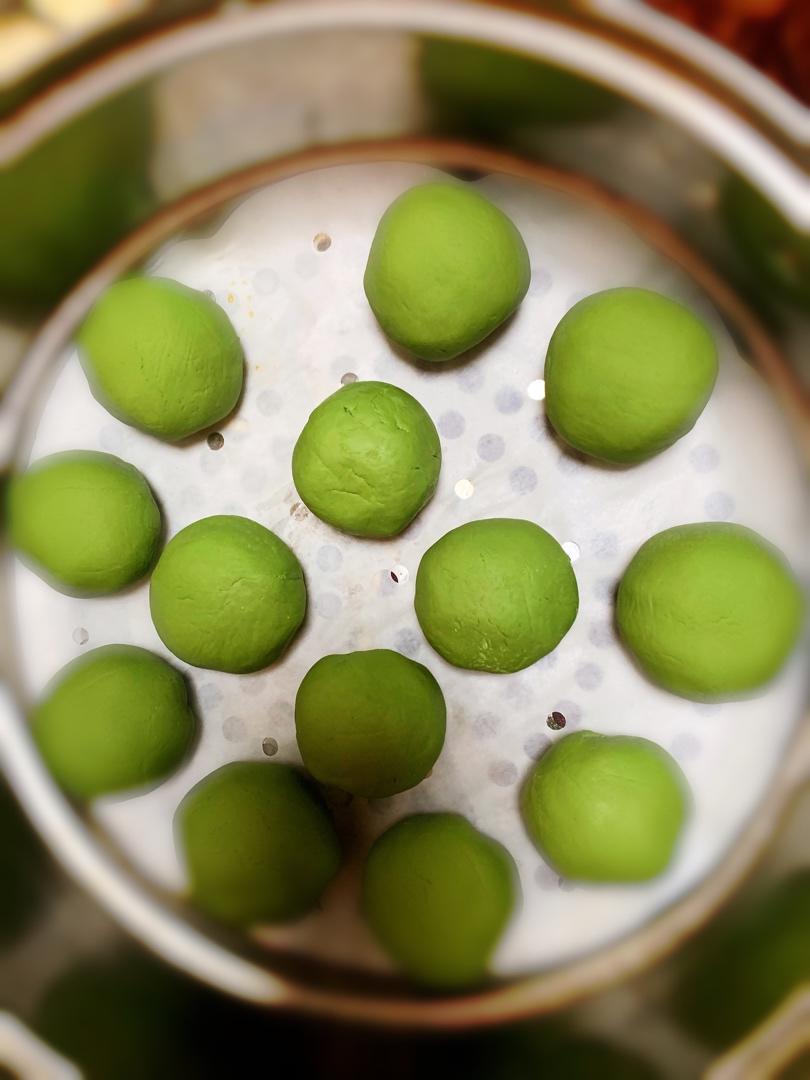 《Tinrry+》咸蛋黄肉松青团+红豆沙青团