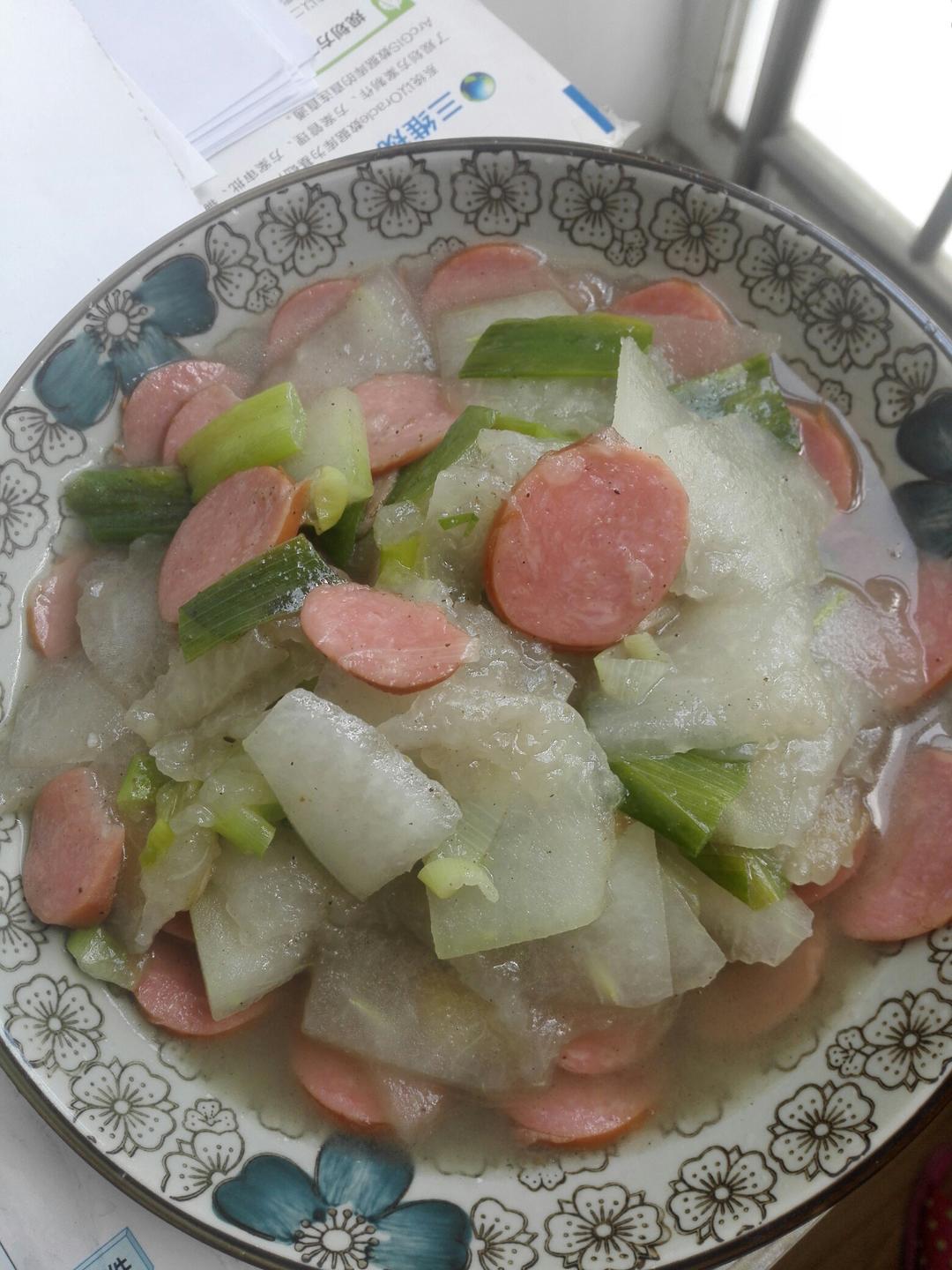 火腿炒冬瓜的做法