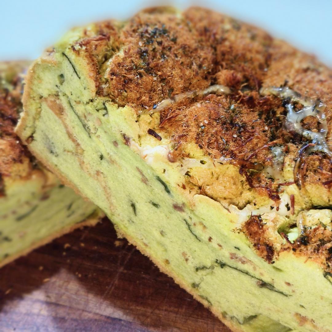 6寸香菜肉松戚风蛋糕的做法