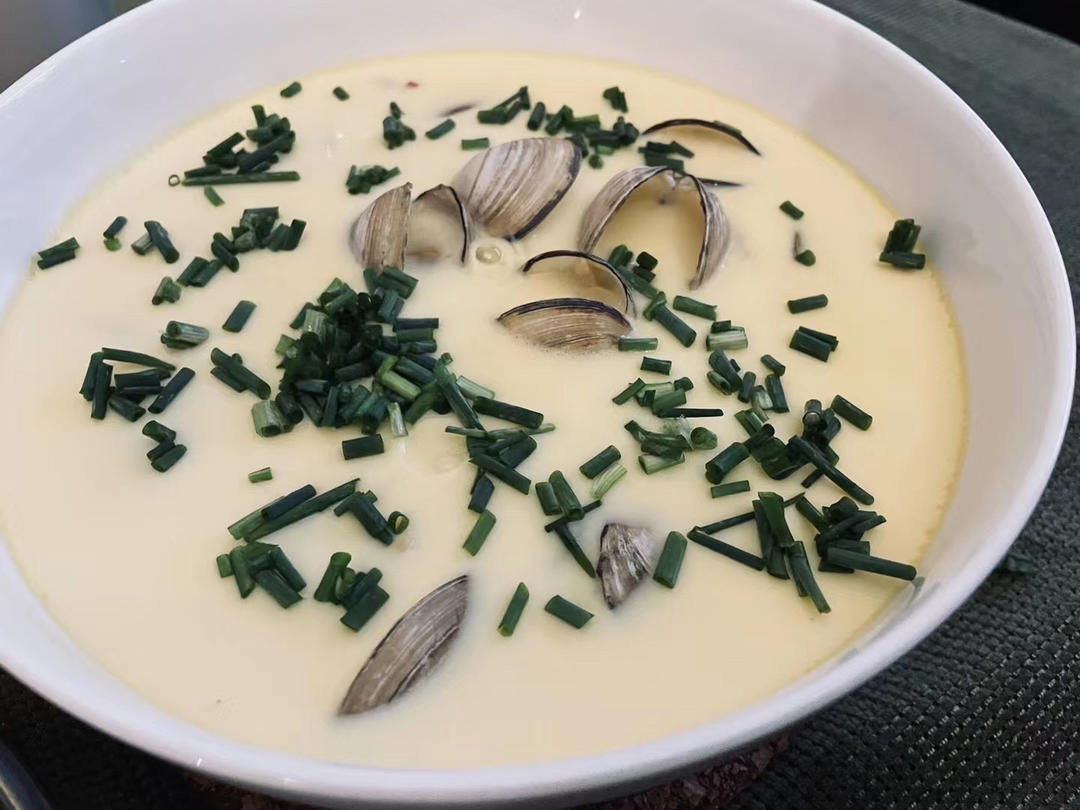 超滑嫩的蛤蜊炖蛋