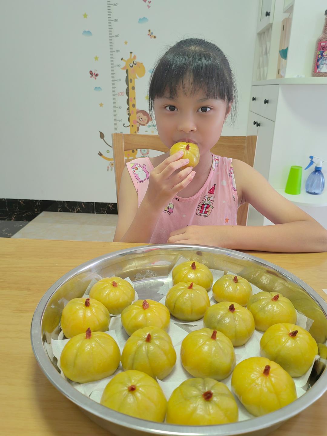 用南瓜做的南瓜豆沙包的做法 步骤29