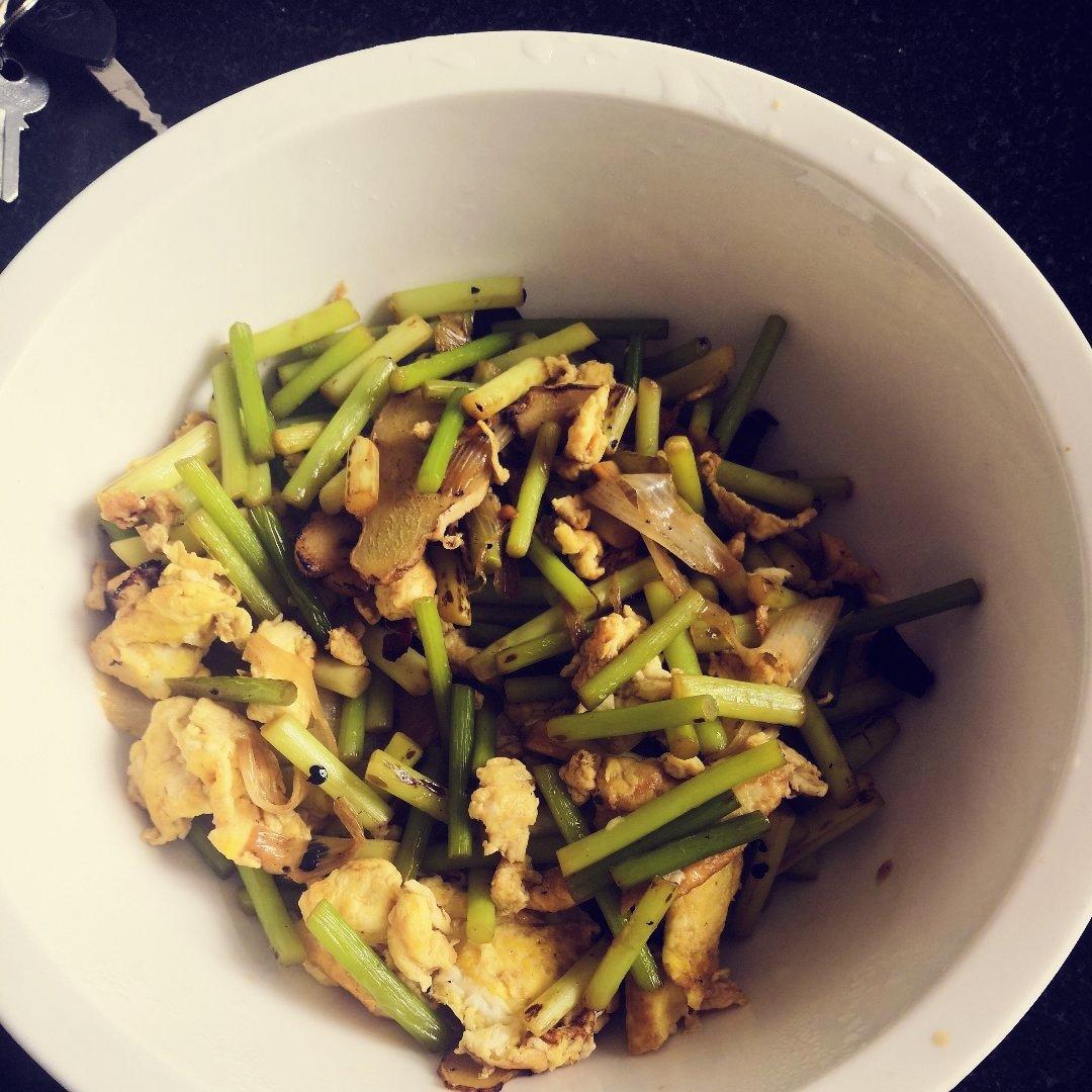 菜同学-1做的蒜毫炒鸡蛋
