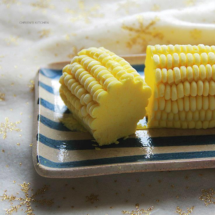 网红甜品芒果味玉米慕斯