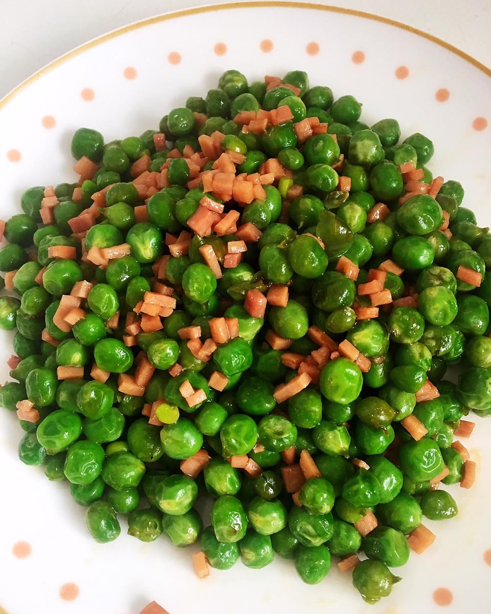 曹艹做的清炒豌豆米