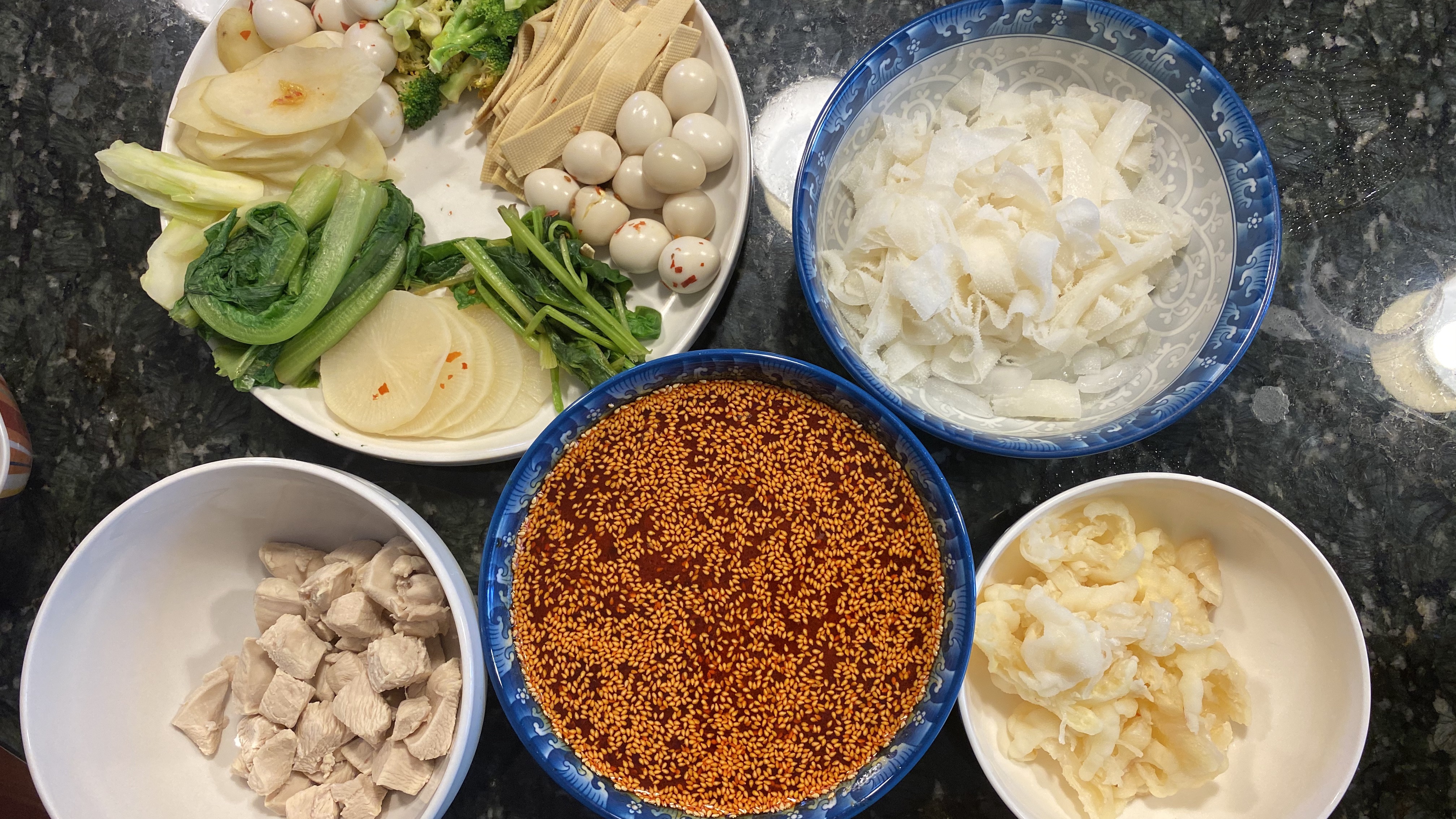 家庭版钵钵鸡+鸡汤饭的做法 步骤3