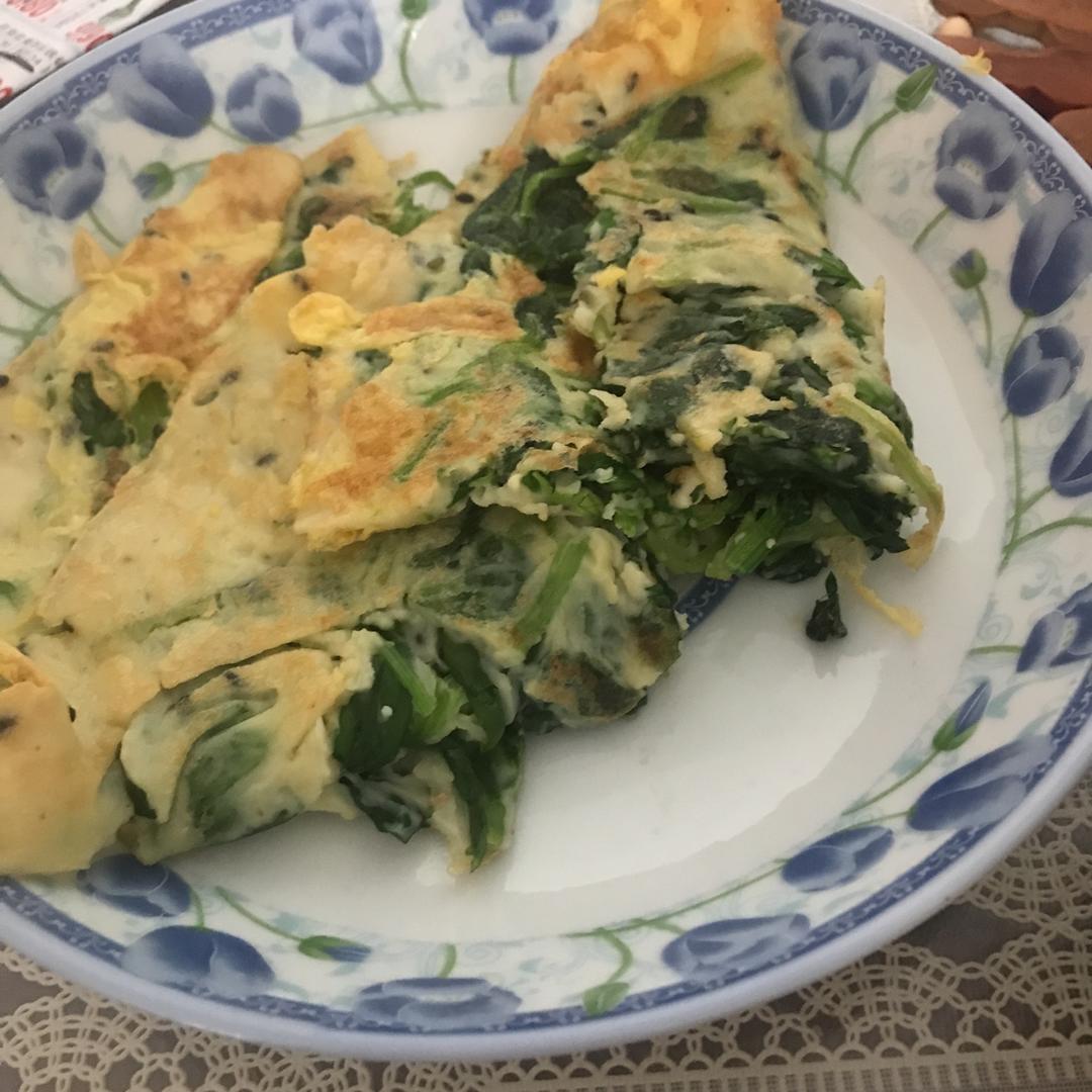 菠菜鸡蛋饼