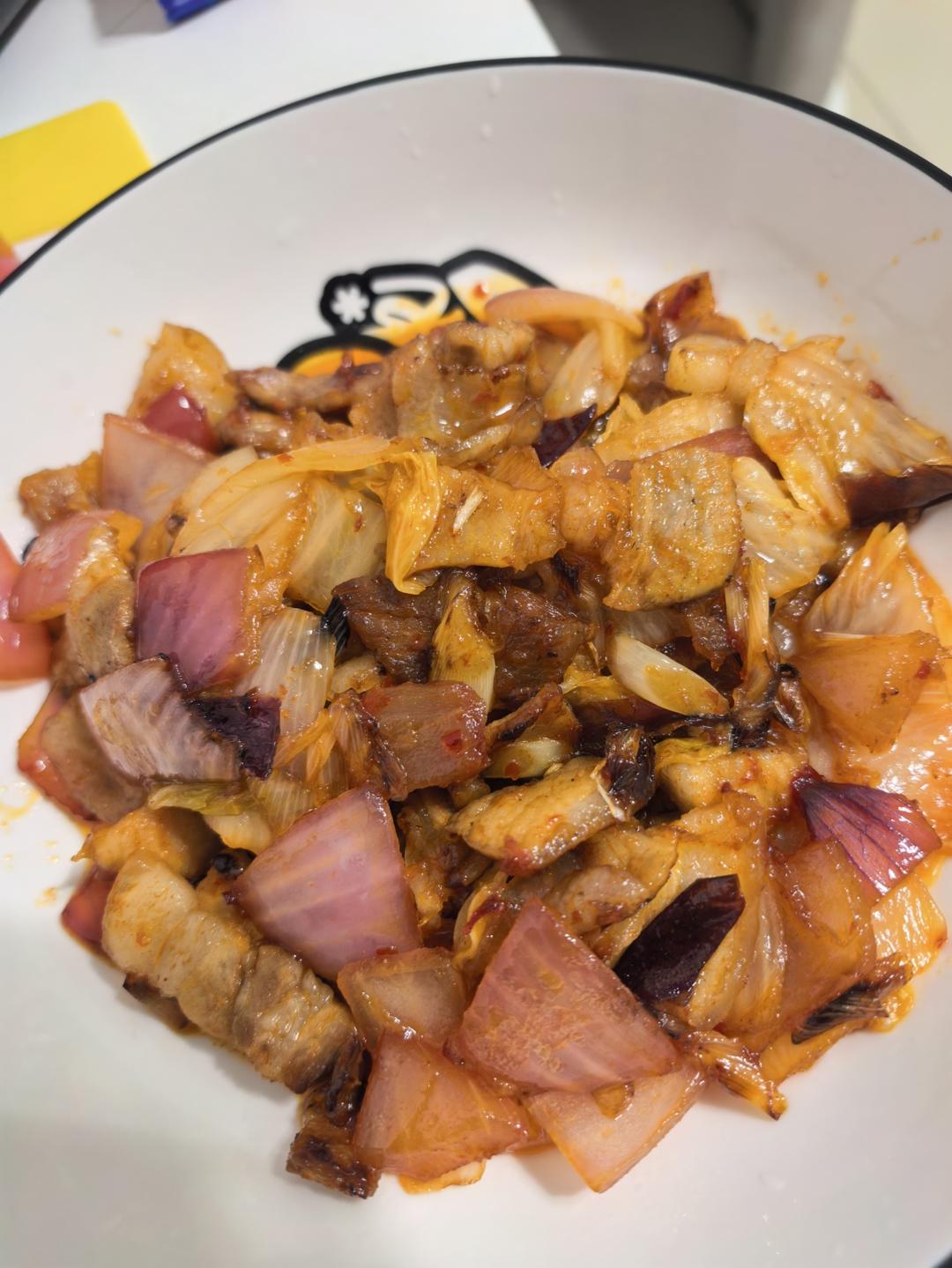 辣白菜炒五花肉