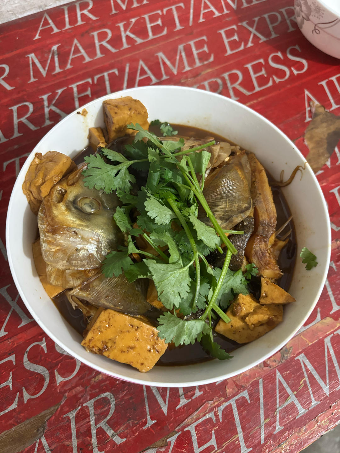 铁锅鱼头炖豆腐