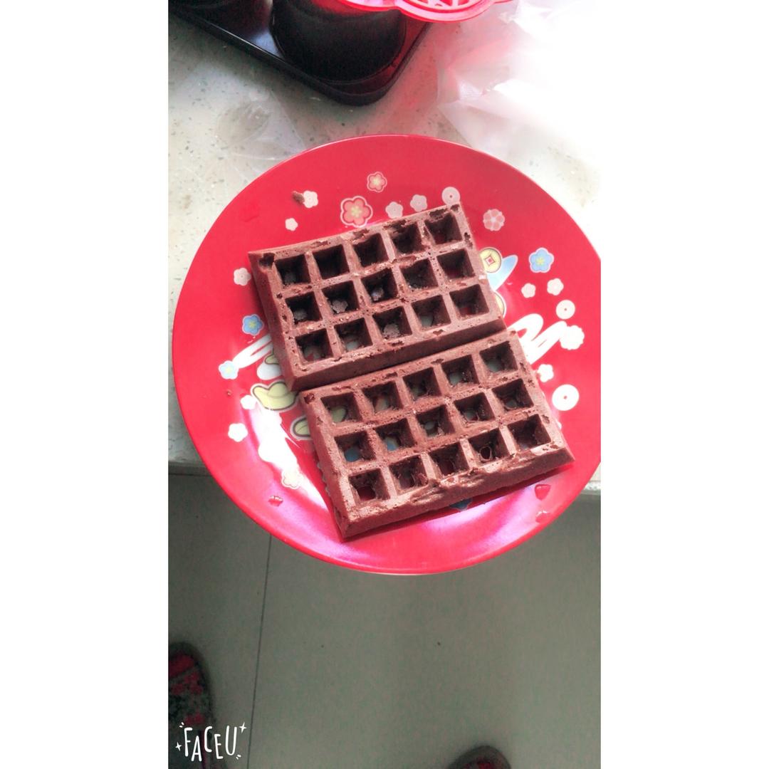 可可糯米华夫饼