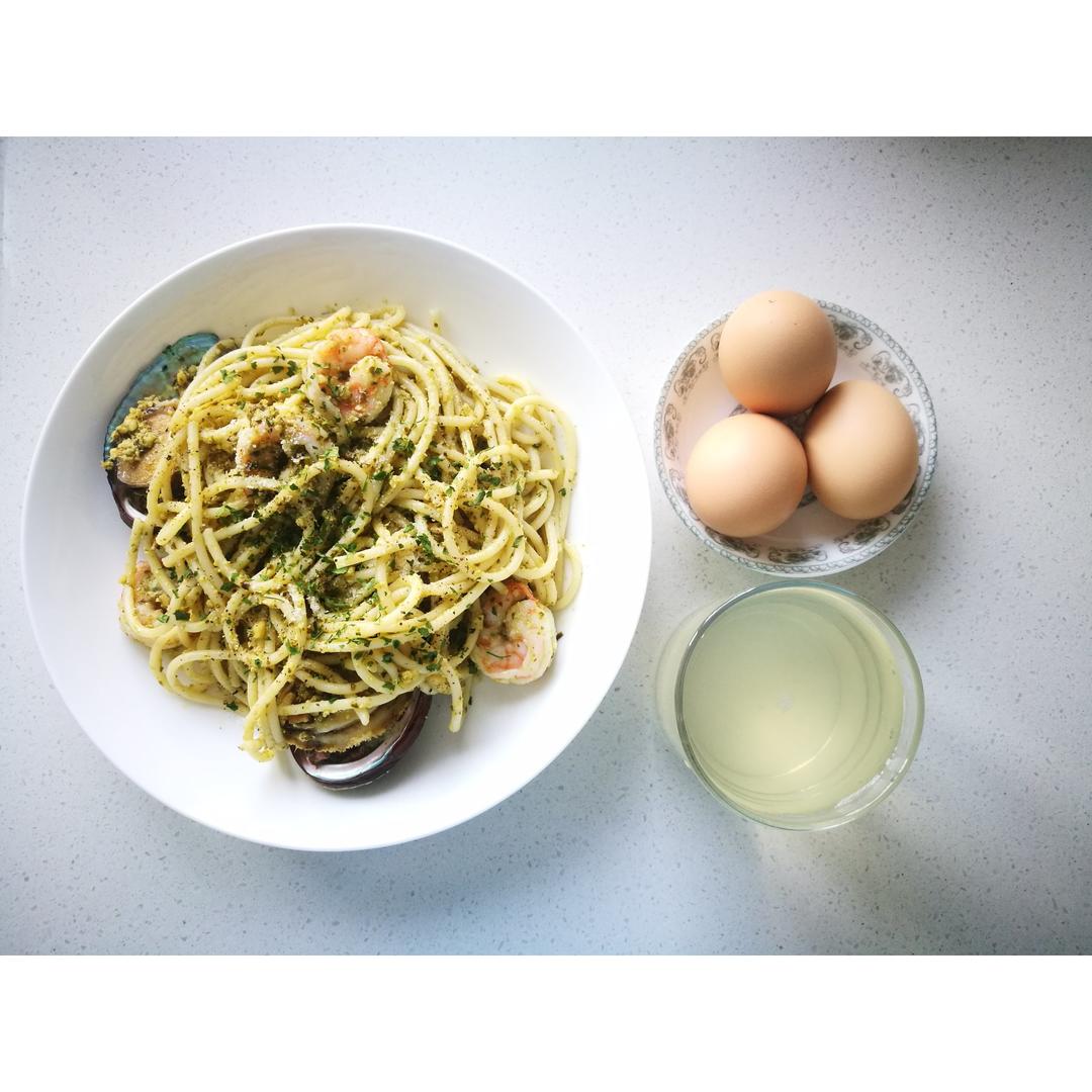 可能是最好吃系列--橄榄菜培根意面