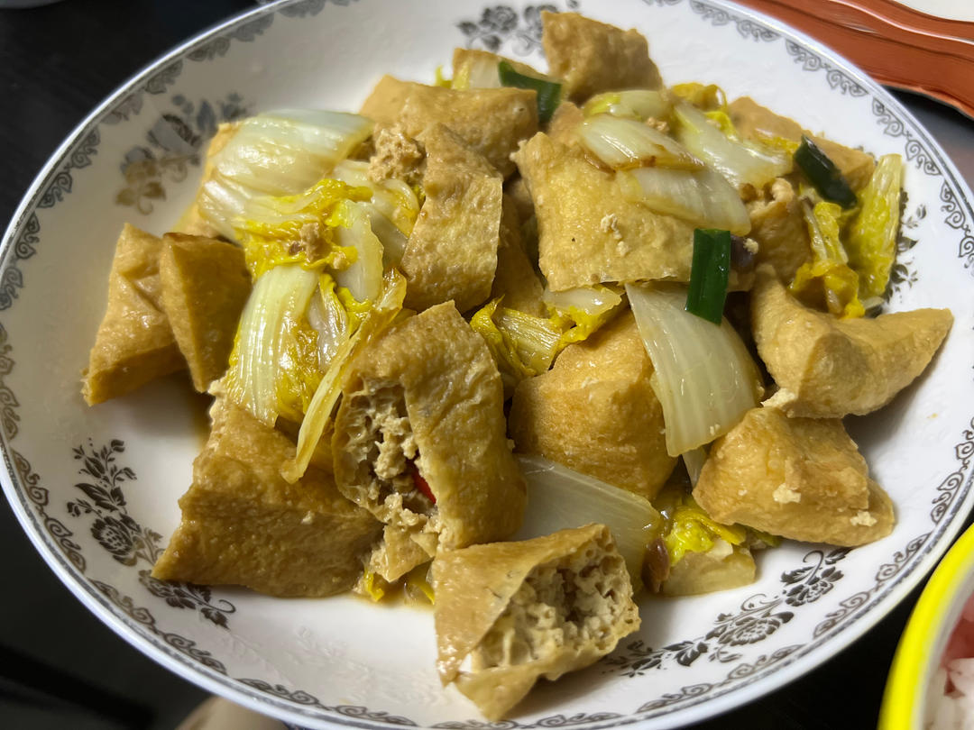 白菜焖豆泡