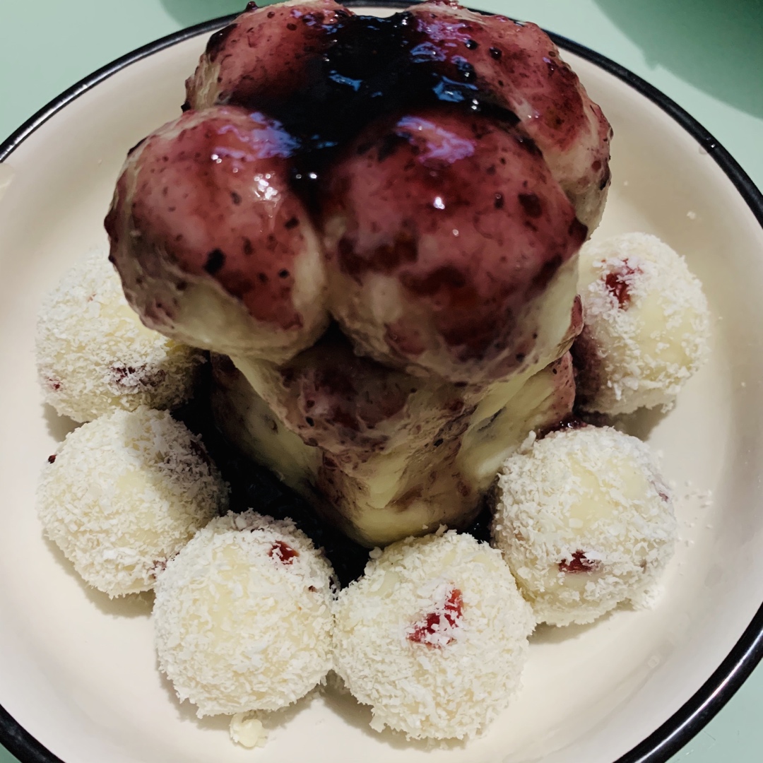 免烤箱❗️酸甜可口的山药蔓越莓椰蓉球