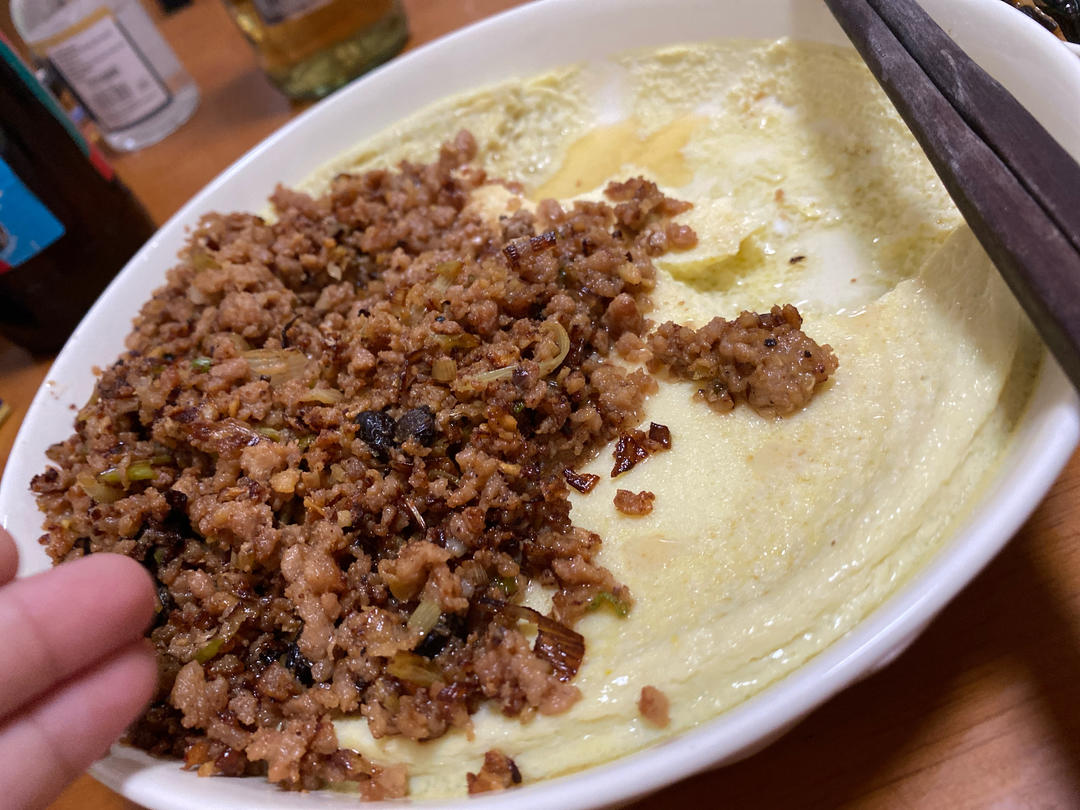 肉末豆腐蒸蛋