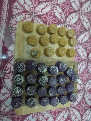 紫薯糕（附带红豆八宝馅料制作）的做法 步骤5