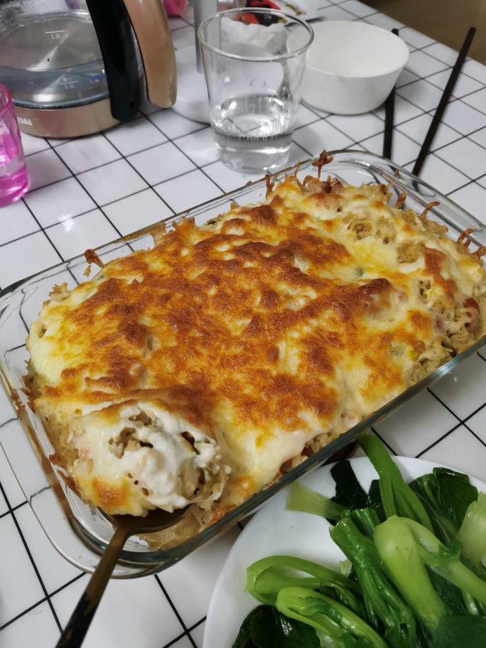海鲜芝士焗饭（零失败超简单）