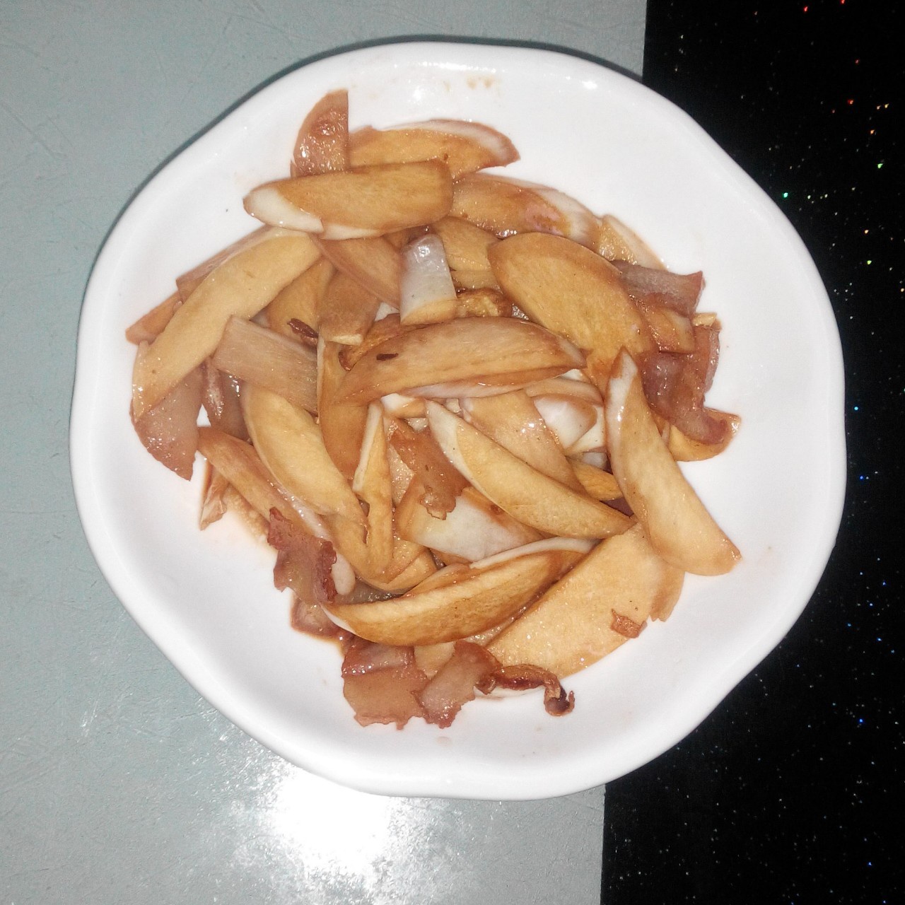 茭白炒肉片