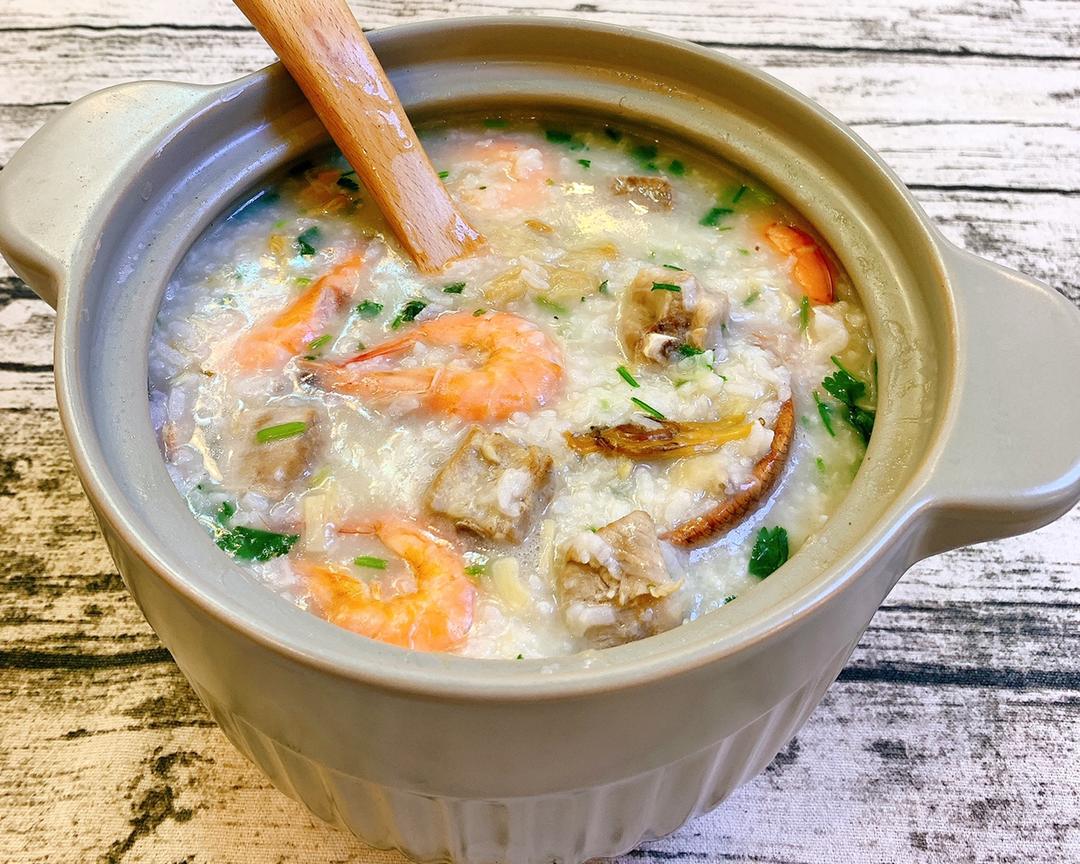 潮汕鲜虾排骨粥