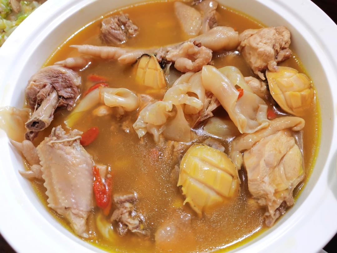 金汤花胶炖鸡煲
