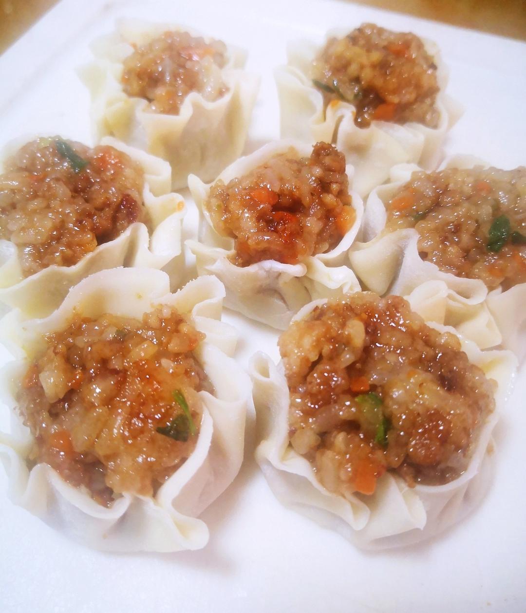 迷你烧麦（饺子皮版）