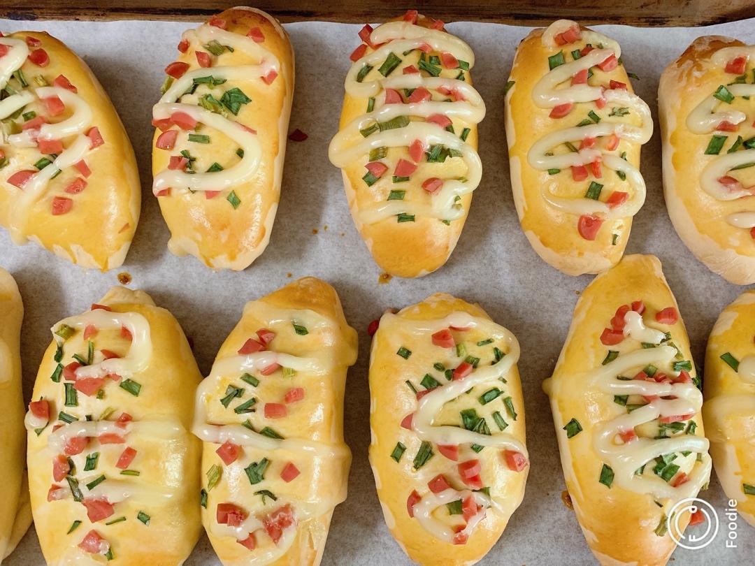 香葱火腿肉松面包