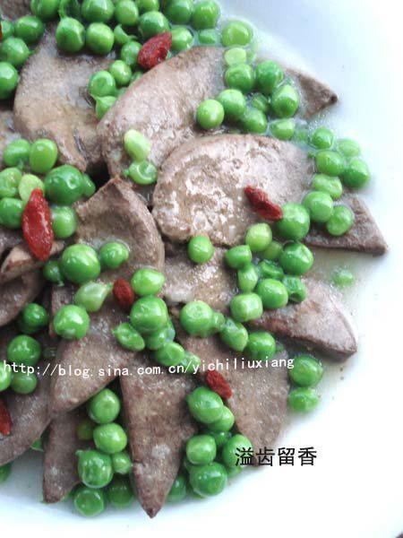 青豆枸杞肝的做法