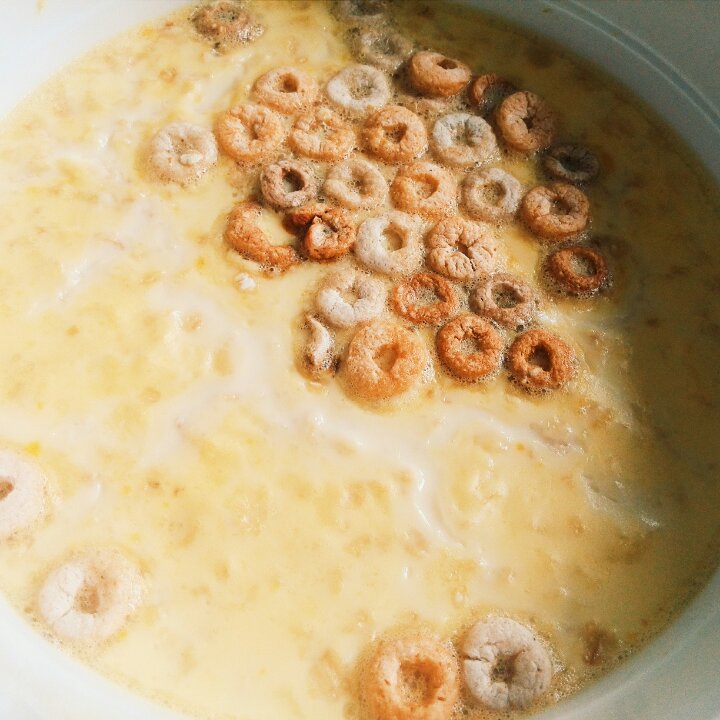 鸡蛋牛奶燕麦布丁