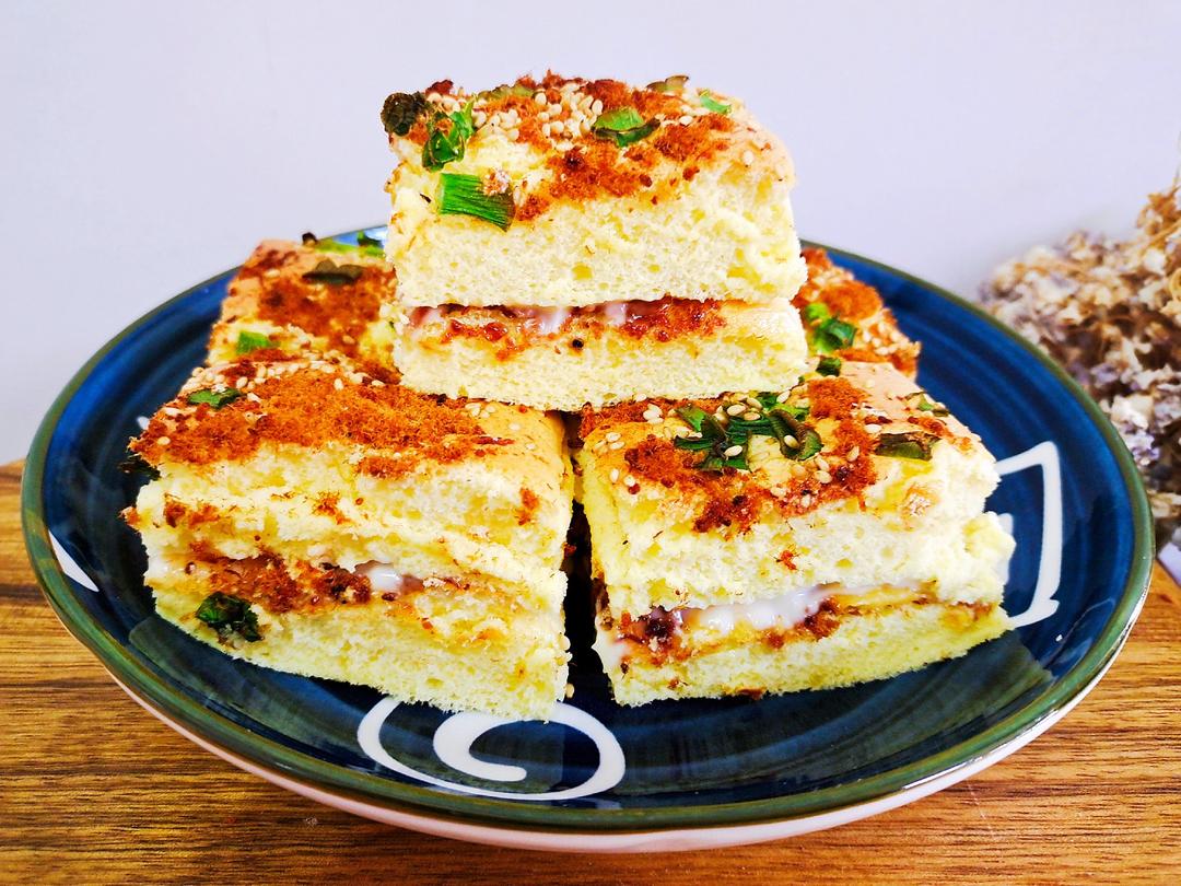 芝麻香葱肉松蛋糕（咸味）