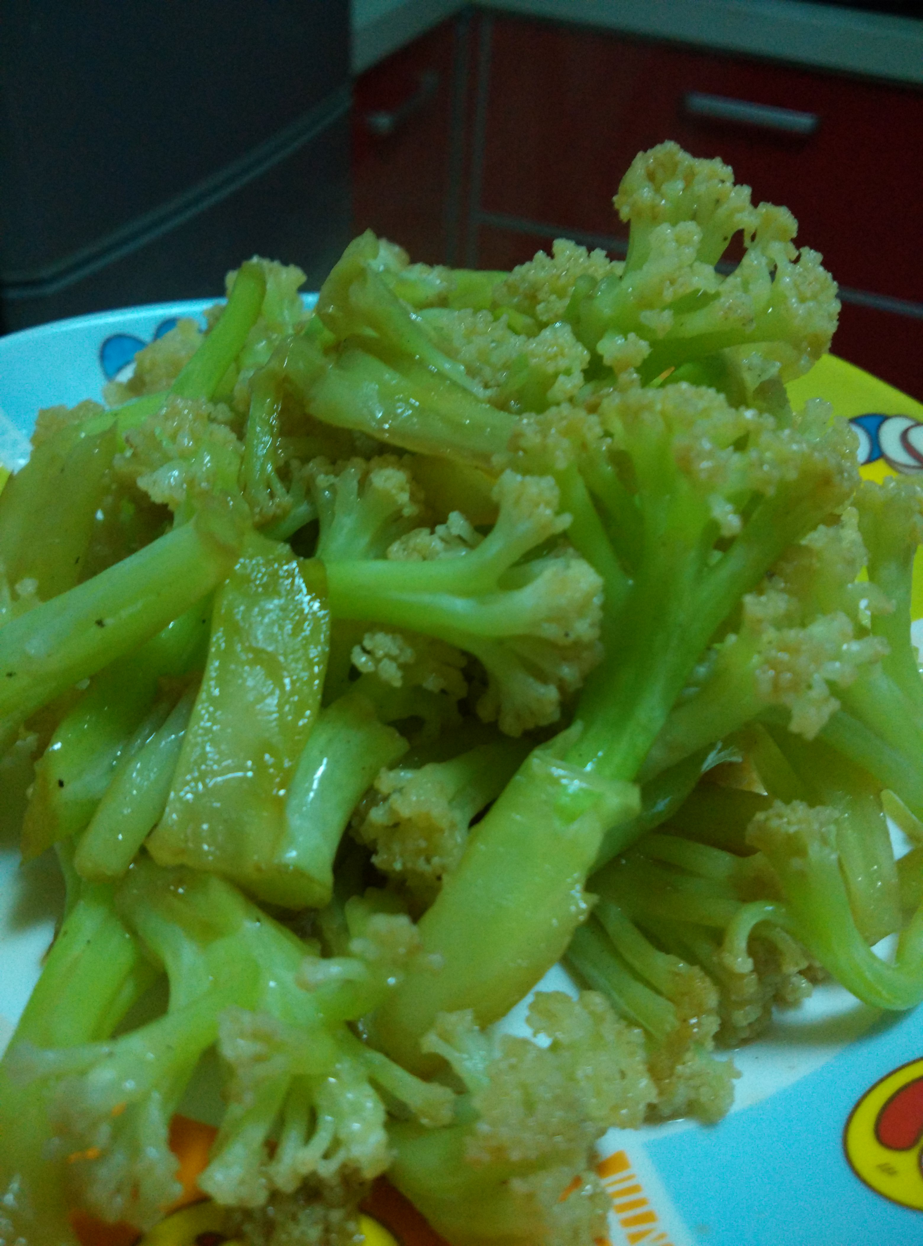 零添加 蚝油爆花菜 自然最美味