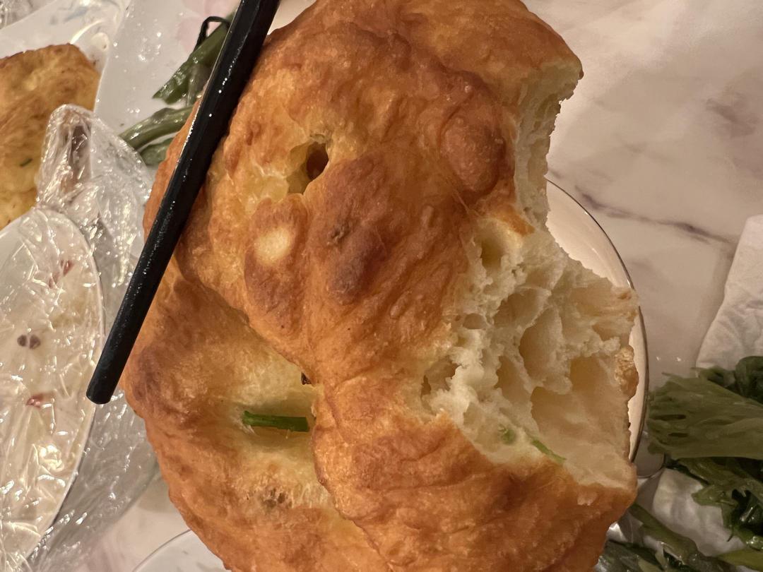早餐店炸葱油饼 外酥里软 葱香味十足 附细节视频详解