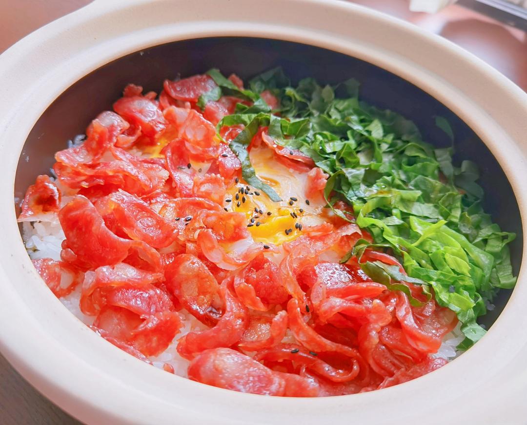 香喷喷的🍲腊肠煲仔饭（砂锅版）超简单神速