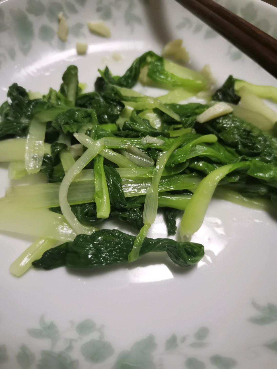 炒青菜，脆而不生，熟而不老