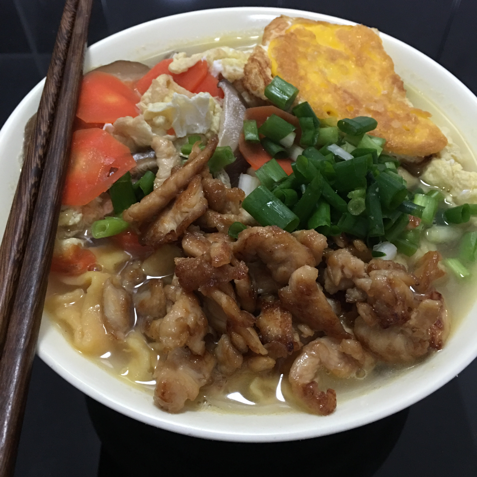 鸡丝香菇面