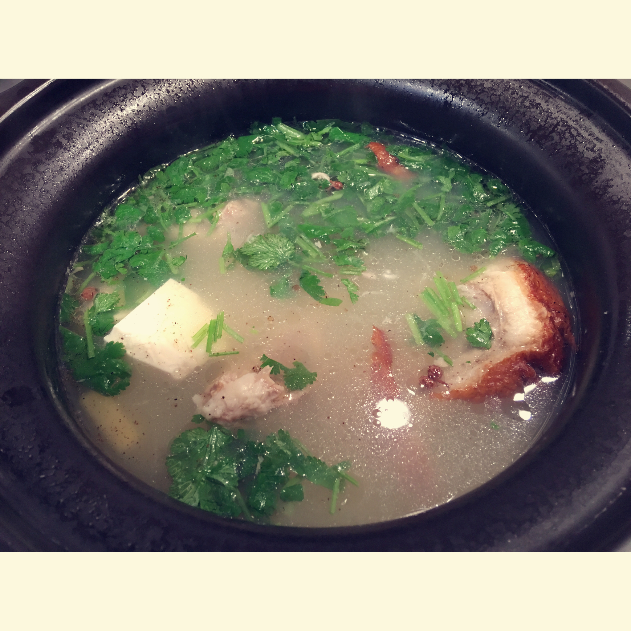 yo粢饭糕yo做的豆腐鸭架汤