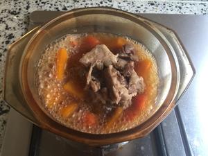 南瓜胡萝卜排骨汤+饭团子的做法 步骤10