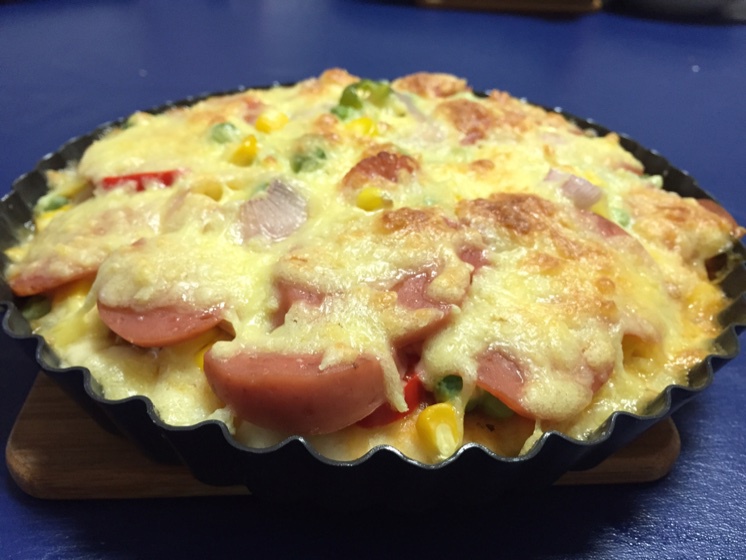 厚底鲜虾培根披萨