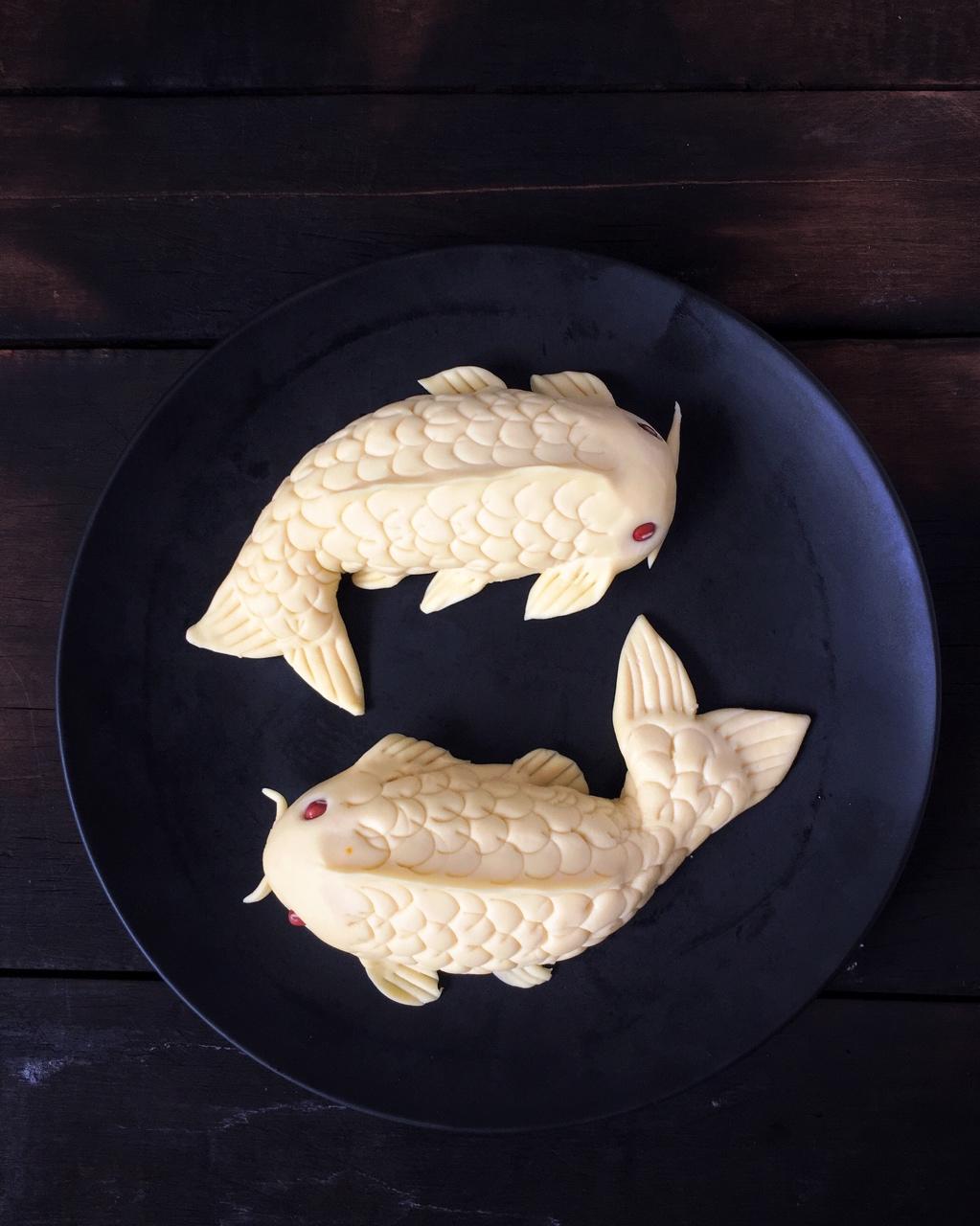 琦l墨做的鲤鱼馒头