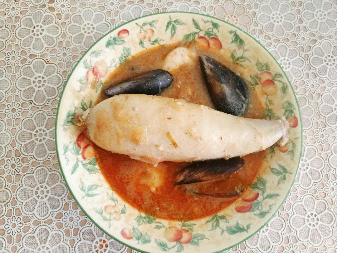 祖传秘方安达露西亚大虾肉糜塞鱿鱼