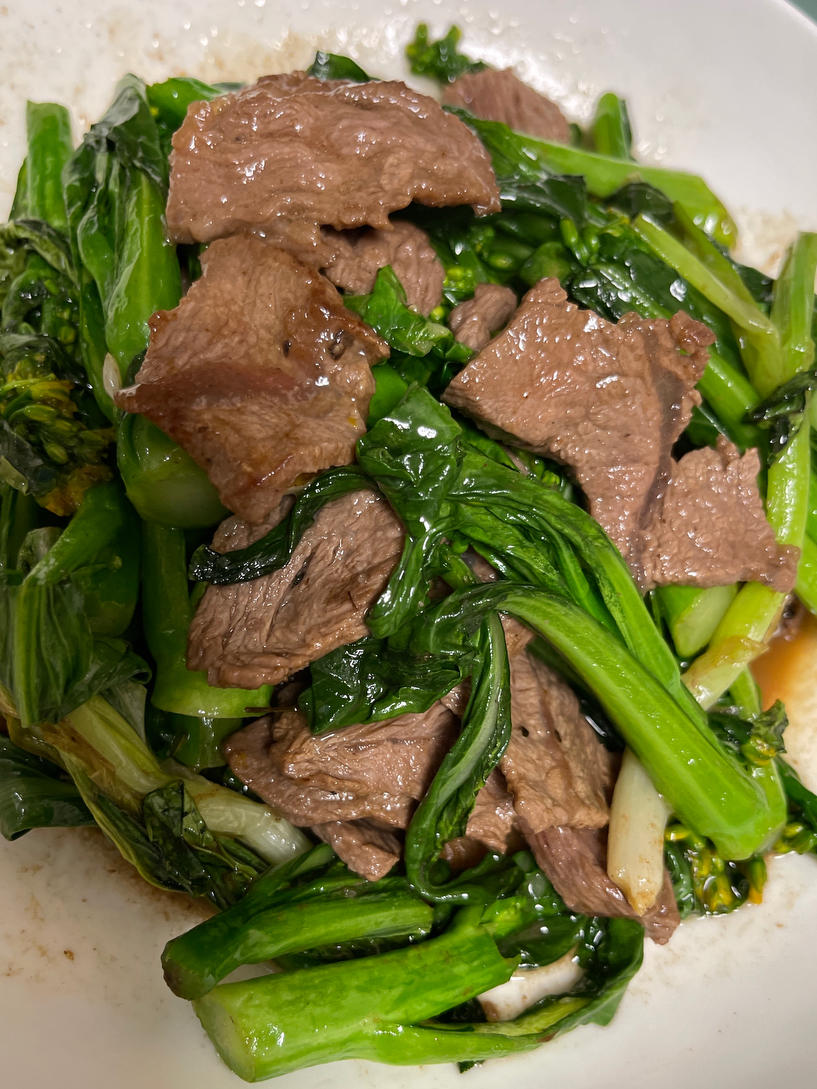 菜心炒牛肉