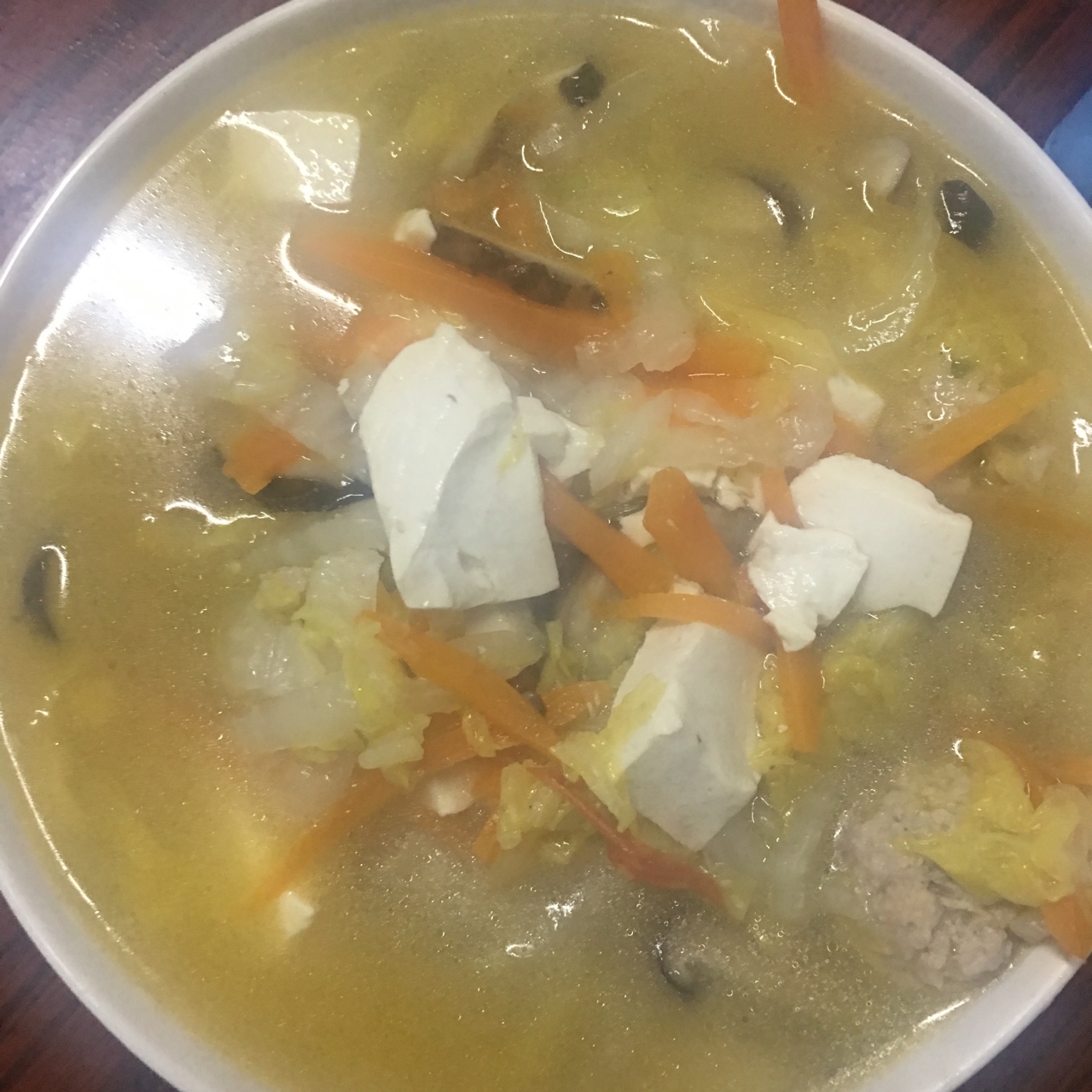 大白菜三丝豆腐汤