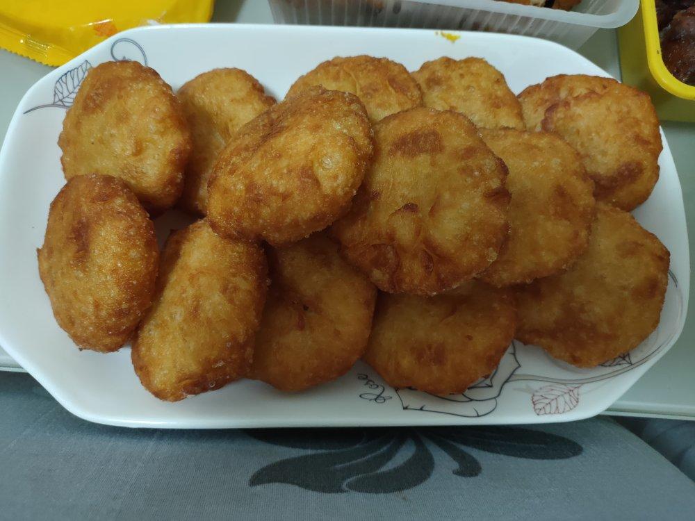 炸糖糕，红糖油糕