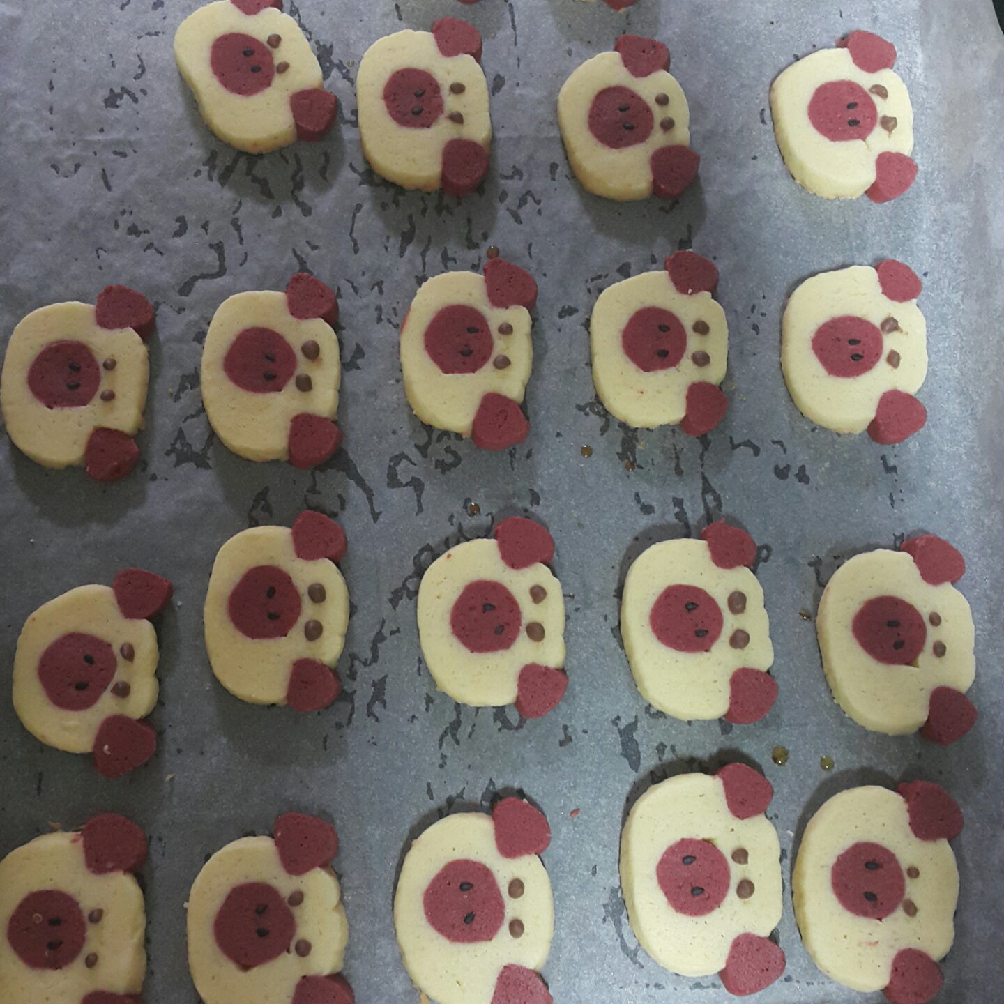 ai一秒做的超可爱不用模具版动物曲奇饼干造型合集小猪小猫青蛙小熊