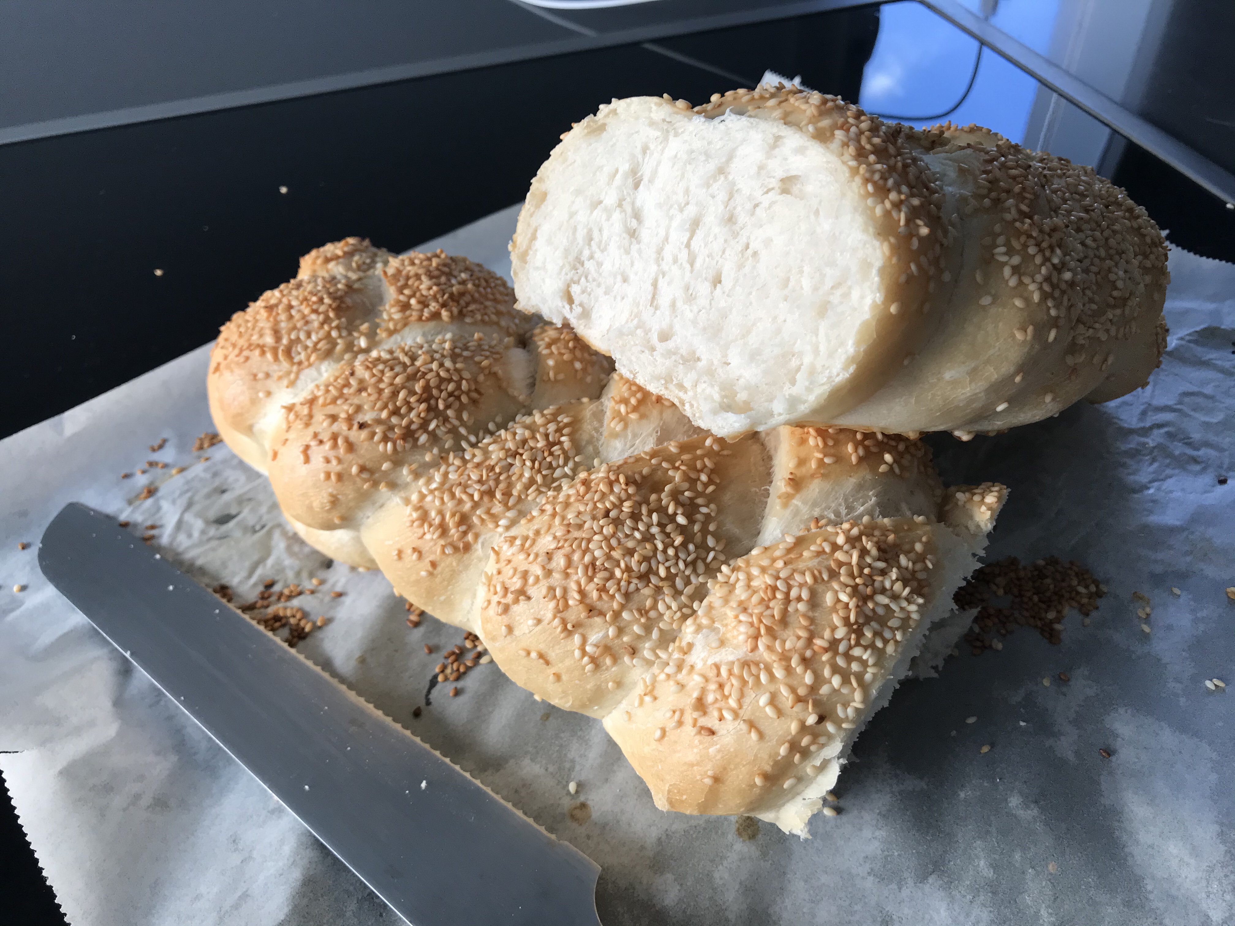 意大利芝麻辫子面包的做法