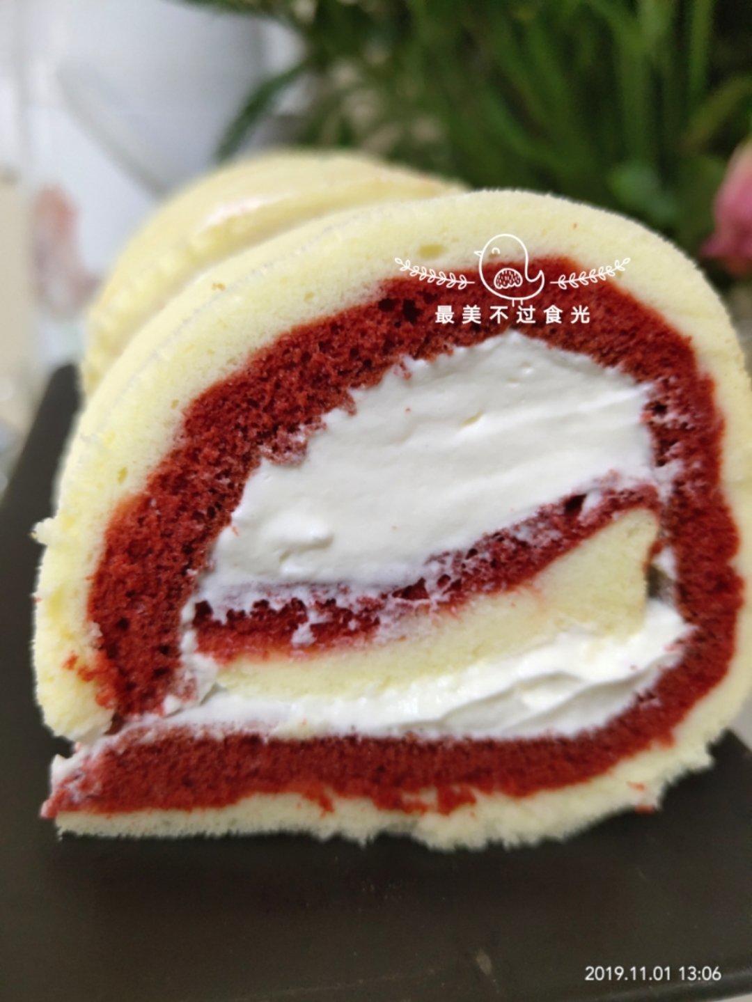 哪吒风火轮主题下午茶，红丝绒旋风卷，红丝绒蛋糕卷，劣狐狐烘焙