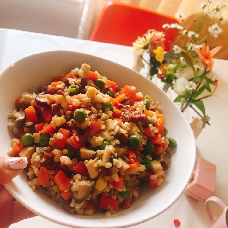 牛肉豌豆糙米饭—减脂主食的做法