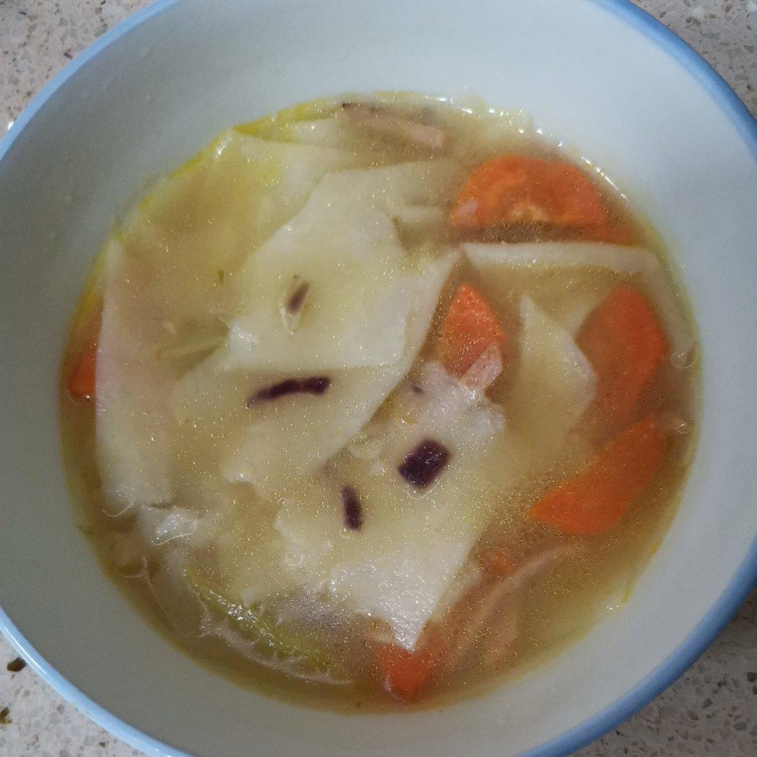 小馄饨皮做的超鲜面片汤